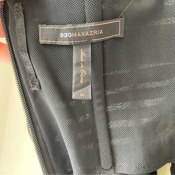 BCBG MaxAzria Silk Mesh Strapless Bodycon Party Dress - Picture 7 of 10